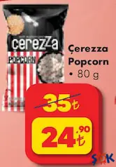 ÇEREZZA POPCORN 80 G fiyat ve kampanya bilgisi